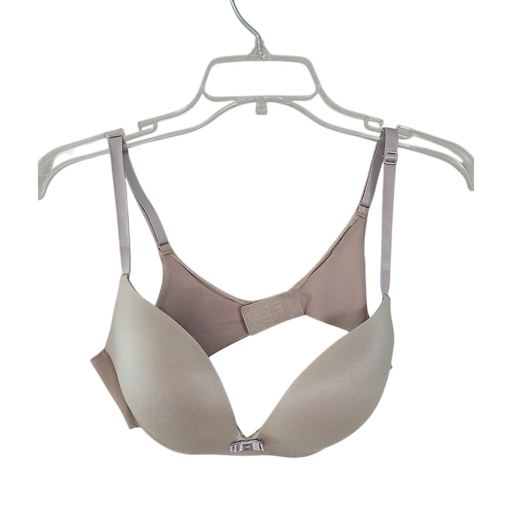 Victoria's Secret Tan Full Figure Adjustable Plunge Wire Free T-Shirt Bra Sz 36B
